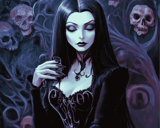 Morticia Addams Family Diamond Painting