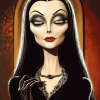 Morticia Addams Vampire Diamond Painting