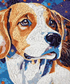 Mosaic Dogs Puppy Diamond Painting