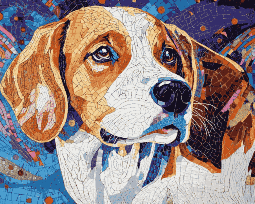 Mosaic Dogs Puppy Diamond Painting