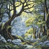 Mosaic Trees Forest Landscapes Diamond Painting