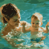 Mother Swimming with Baby Boy Diamond Painting