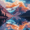 Mount Robson Sunset Scene Diamond Painting