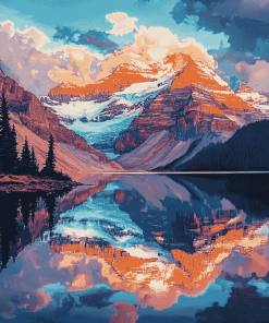 Mount Robson Sunset Scene Diamond Painting