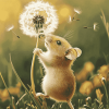 Mouse and Dandelion Diamond Painting