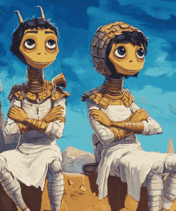 Mummies Cartoon Adventure Diamond Painting