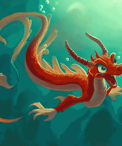 Mushu Fantasy Underwater Adventure Diamond Painting