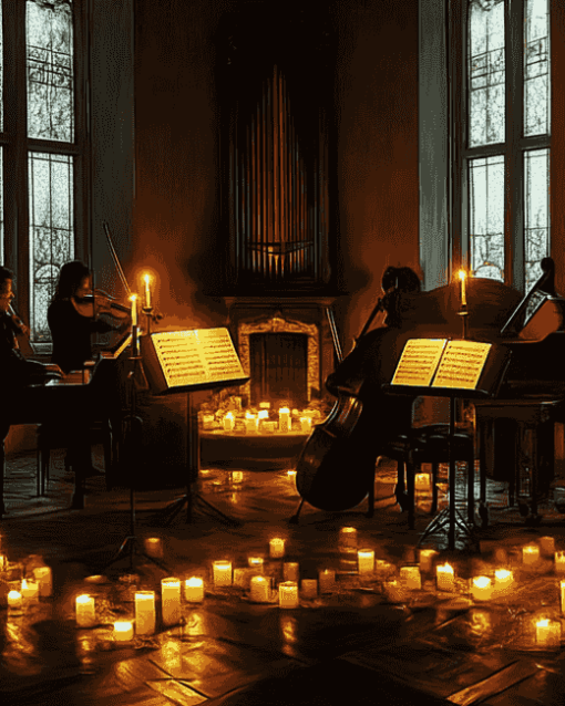 Music By Candlelight Diamond Painting