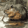 Muskrat Wildlife Diamond Painting