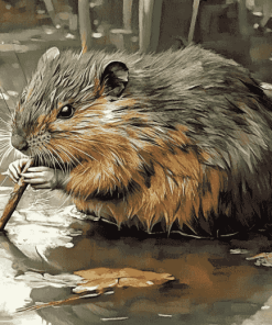 Muskrat Wildlife Diamond Painting