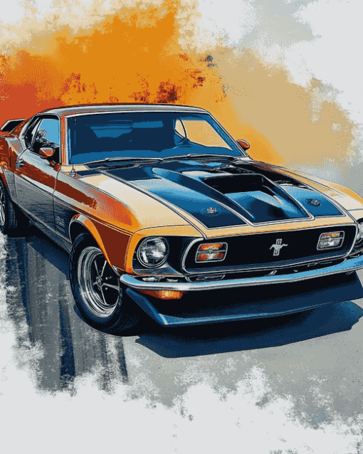 Mustang Mach 1 Vintage Diamond Painting