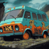 Mystery Machine Van Diamond Painting