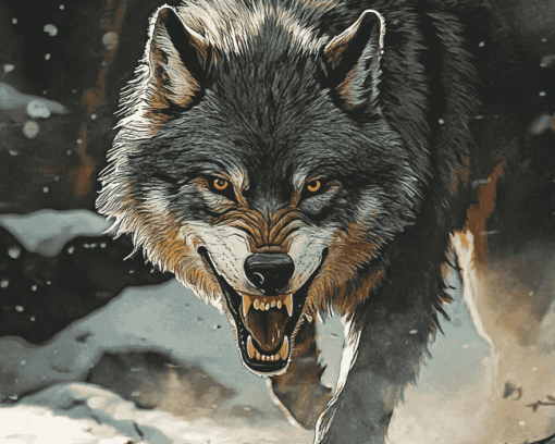 Mystical Fenrir Wolf Diamond Painting