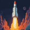 NASA Rocket Space Theme Diamond Painting