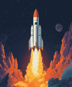 NASA Rocket Space Theme Diamond Painting