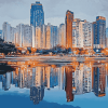 Nanning Cityscape Reflection Diamond Painting