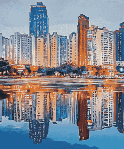 Nanning Cityscape Reflection Diamond Painting