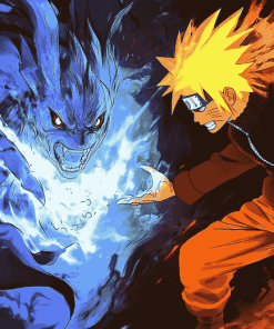 Naruto and Sasuke Animation Diamond Painting