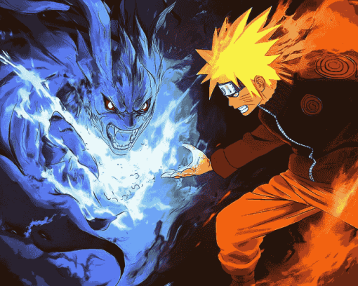 Naruto and Sasuke Animation Diamond Painting