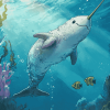 Narwhal and Sea Friends Underwater Diamond Painting