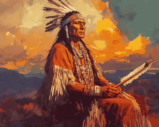 Native American Indian Chief Diamond Painting