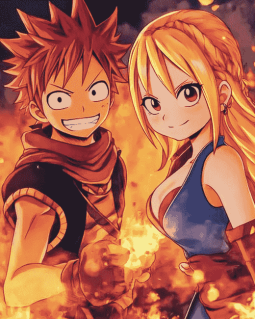 Natsu and Lucy Anime Diamond Painting