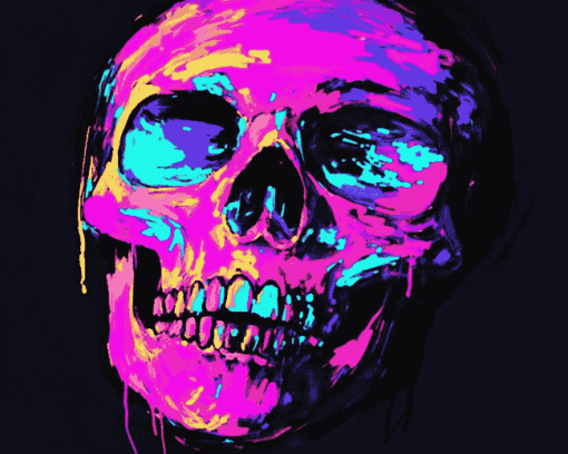 Neon Skeleton Glow Diamond Painting