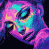 Neon Woman Diamond Painting