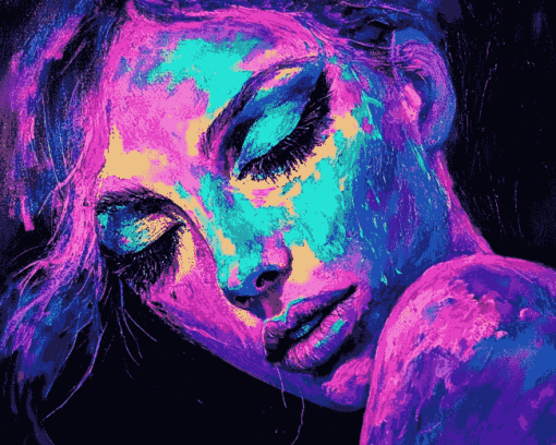 Neon Woman Diamond Painting