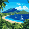 Nevis Island Beach Diamond Painting