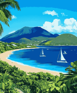 Nevis Island Beach Diamond Painting