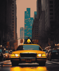 New York Taxi Car Diamond Painting