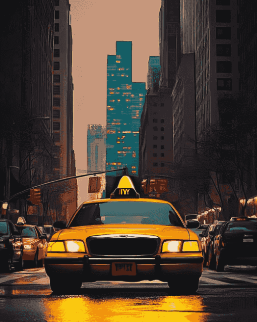 New York Taxi Car Diamond Painting