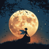 Night Fairy Moonlight Scene Diamond Painting