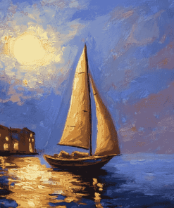 Night Sail Seascapes Diamond Painting