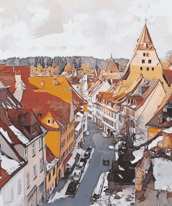 Nordlingen Germany Cityscape Diamond Painting