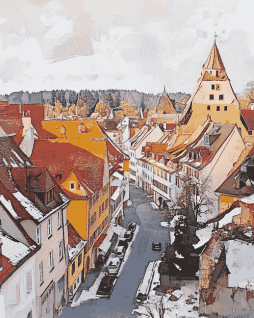 Nordlingen Germany Cityscape Diamond Painting