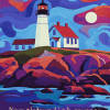 Nubble Lighthouse York Maine Diamond Painting