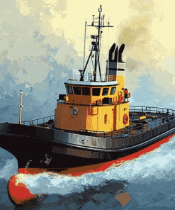 Oceanic Tug Boat Diamond Painting