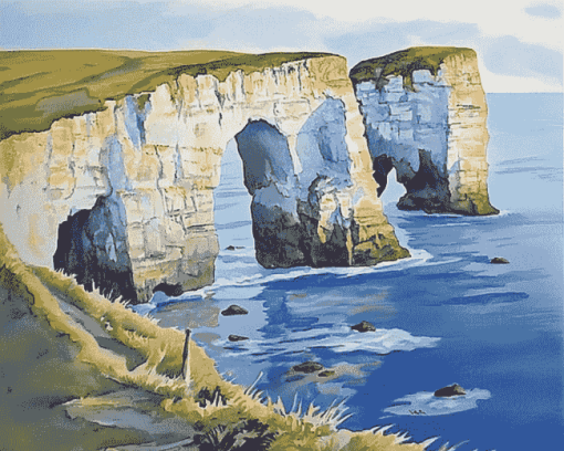 Old Harry Rocks Coastal View Diamond Painting