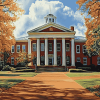 Ole Miss University Building Diamond Painting