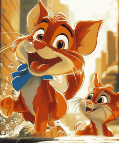 Oliver And Company Animals Diamond Painting