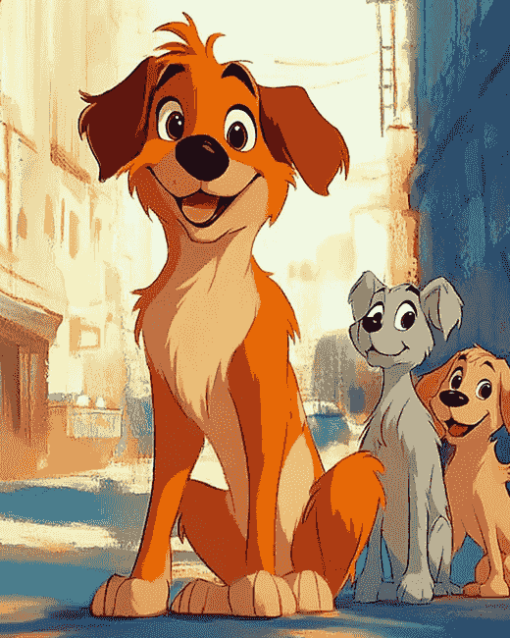 Oliver and Company Characters Diamond Painting