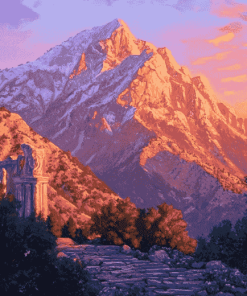 Olympus Mountain Sunset Diamond Painting