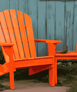 Orange Adirondack Chair Diamond Painting