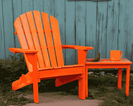 Orange Adirondack Chair Diamond Painting