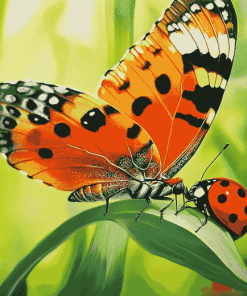 Orange Butterfly Diamond Painting