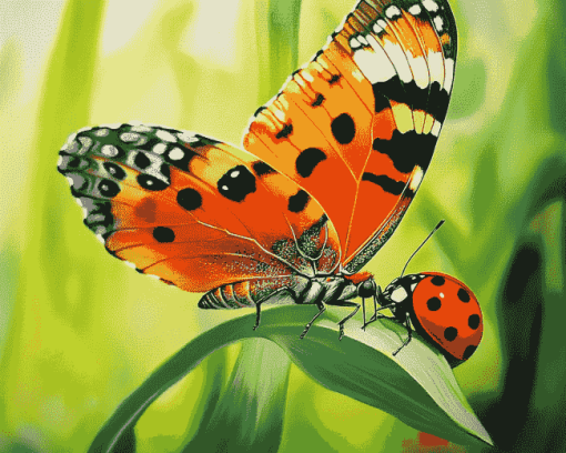 Orange Butterfly Diamond Painting