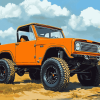 Orange International Scout Engines Diamond Painting