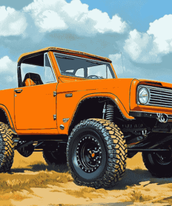 Orange International Scout Engines Diamond Painting